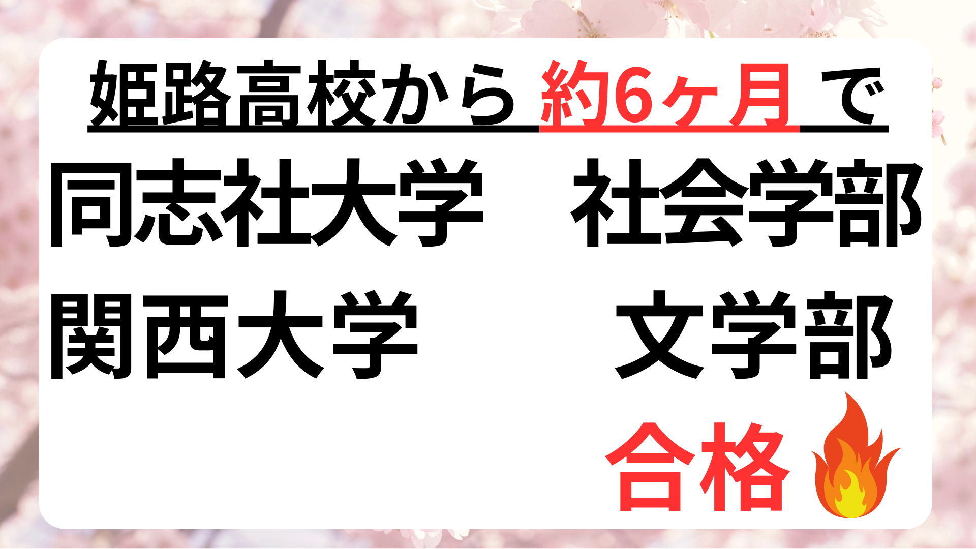 ２０２３年７月入塾説明会 姫路高校から“約６ヵ月”で同志社大学に合格！！（合格エピソード紹介：砂川禄永くん） – 春名英語塾 姫路校